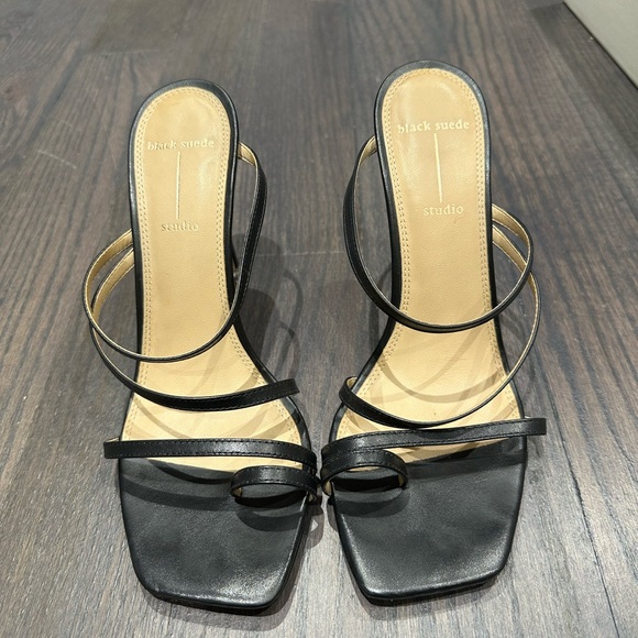 Cindy Sandal Black Suede Studio Women’s 8.5 - Picture 2 of 6